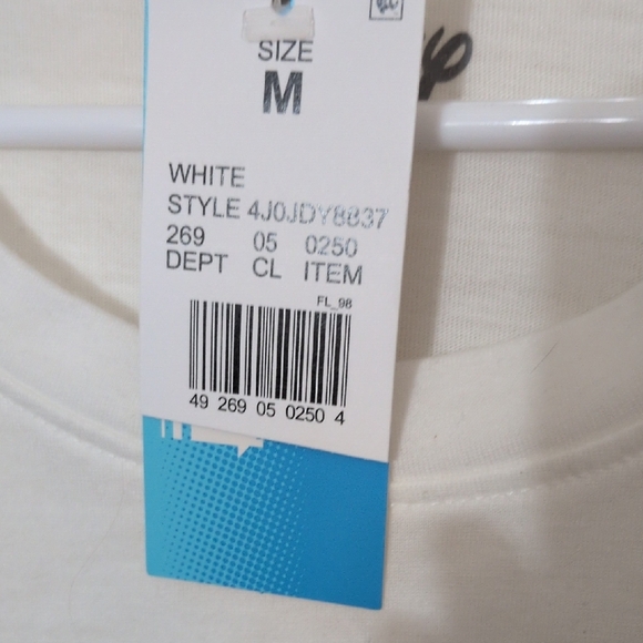 Disney Mickey Mouse Women's Tee - White with ♥️, 💛, 💙 Surfer! - Picture 3 of 9